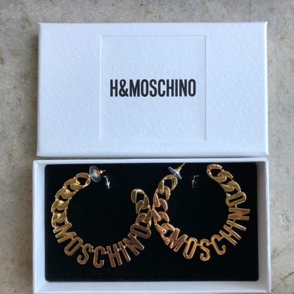 moschino hoop earrings